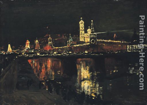 The Illumination of the Kremlin painting - 2011 The Illumination of the Kremlin art painting